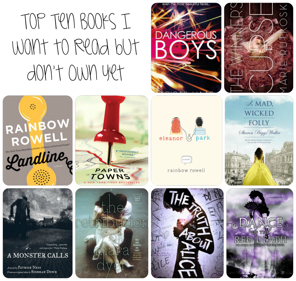 Top Ten Books I Really Want to Read But Don’t Own Yet – Girl in the Pages