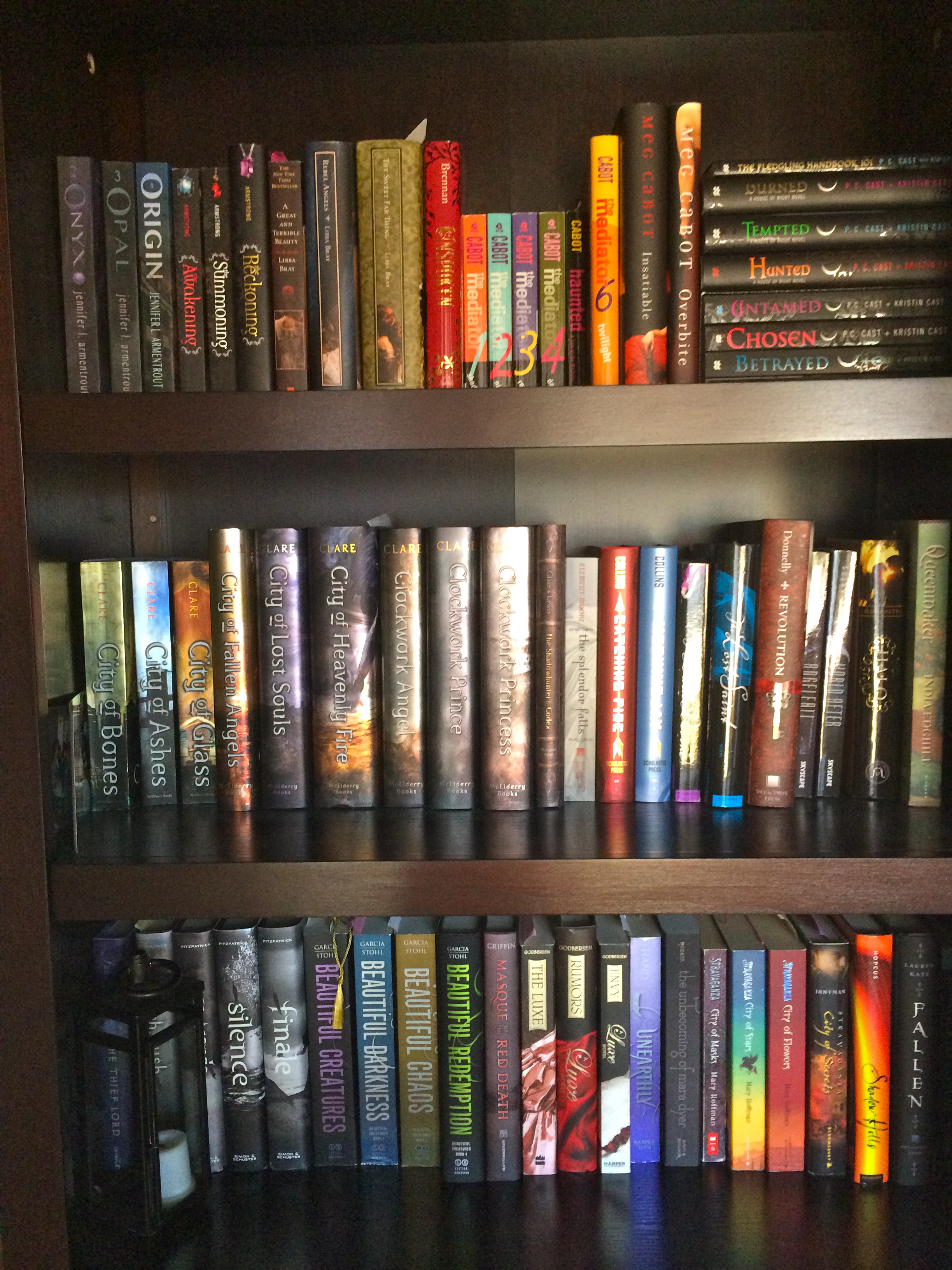 The fantasy/paranormal side of my bookshelves