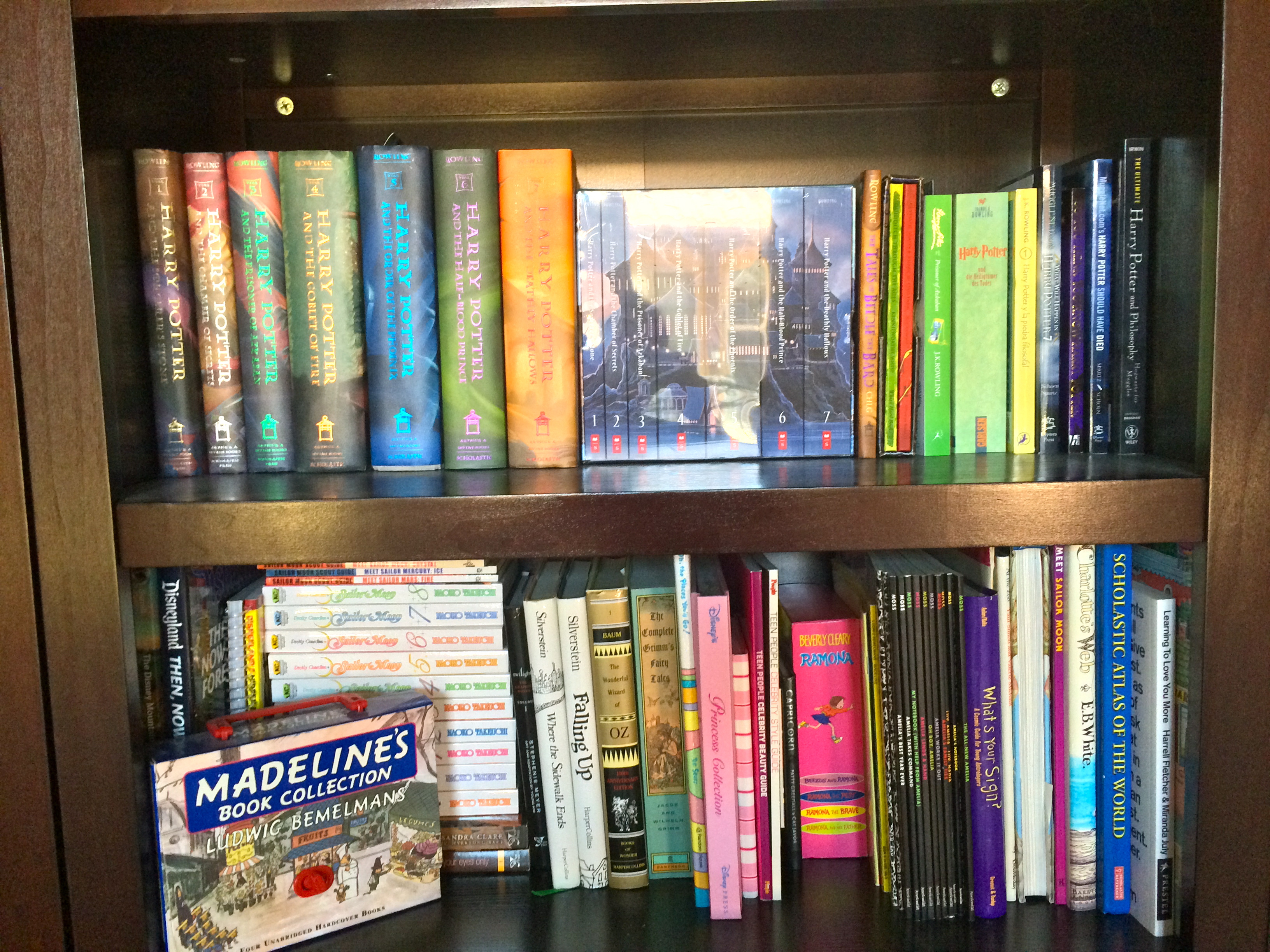 My Harry Potter and Childhood Favorite Shelf