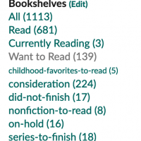 Goodreads Re-Organization | In Which I Try to Get 8 Years of Books Together